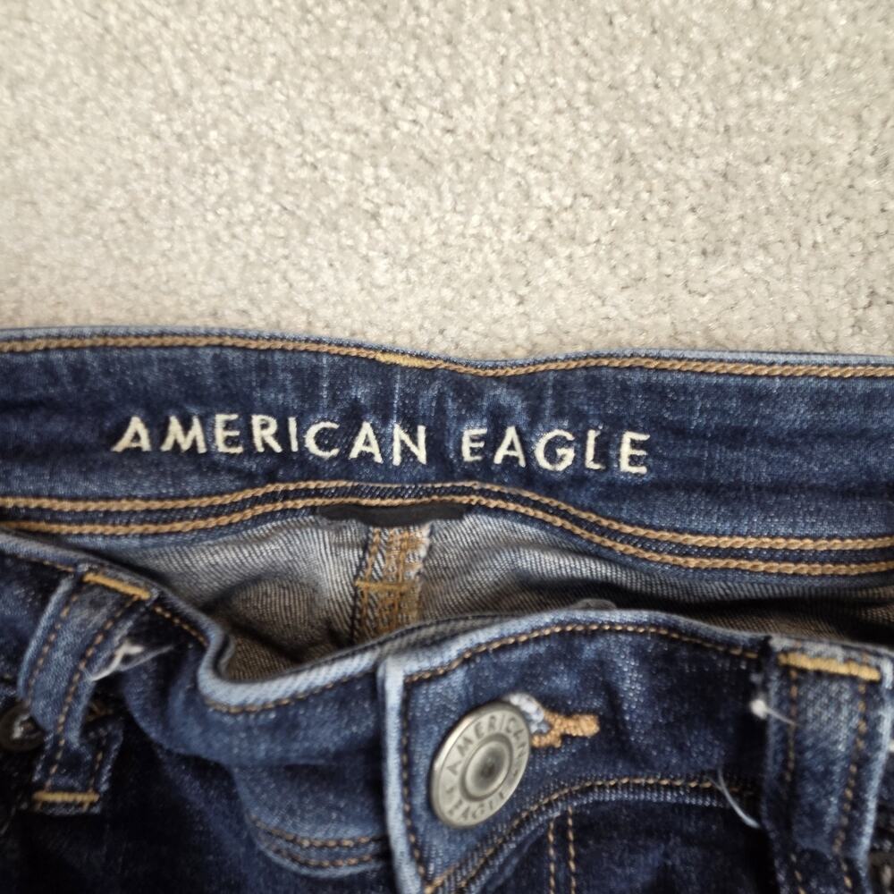 American Eagle AEO Kick Boot Jeans Womens 8 Medium Wash Mid Rise Stretch Denim - Picture 6 of 11